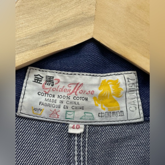 Vintage 60s/70s Golden Horse Denim Chore / Farm Jacket, Size 40, Fits M/L - Picture 3 of 7